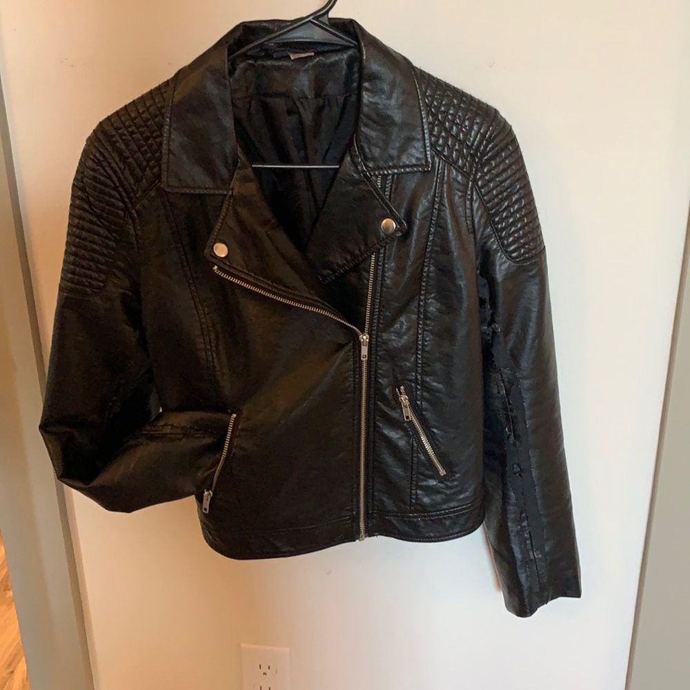 Faux leather jacket from H&M, has some flaws